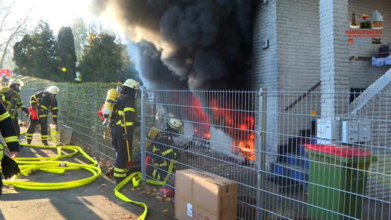 Hamburg Hausbruch - 1 Toter und vier Verletzte bei Kellerbrand