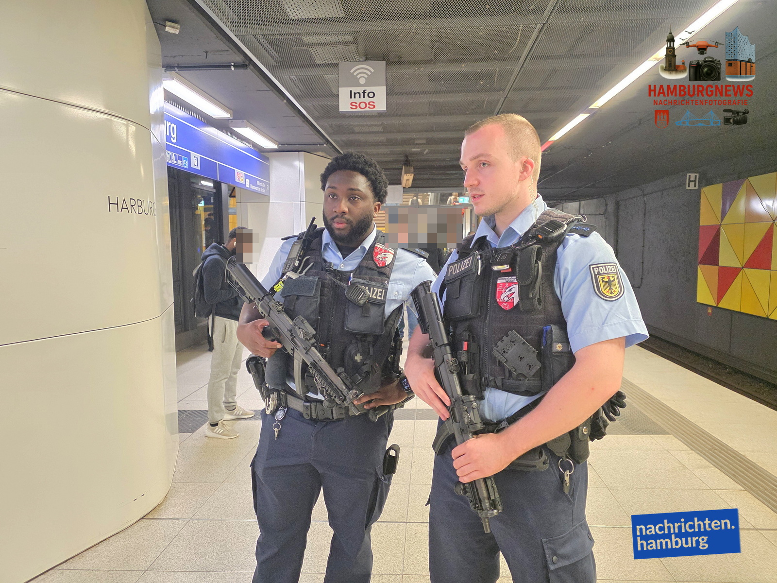Polizeieinsatz am Bahnhof Harburg wegen täuschend echter Spielzeugwaffe