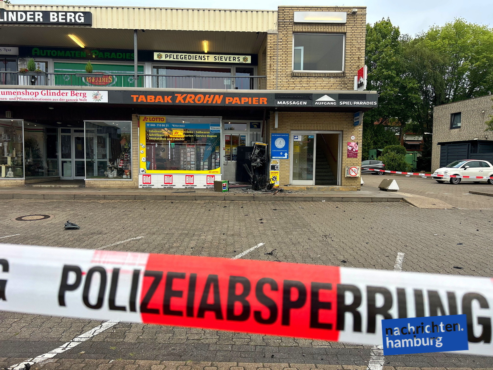 Glinde - Geldautomat gesprengt