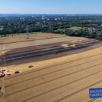 6 Ha Feld standen in Flammen