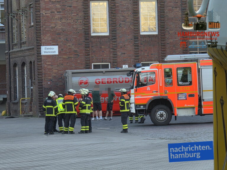 Blausäure tritt bei Schädlingsbekämpfung in Wilhelmsburger Mühle aus – Großeinsatz der Feuerwehr