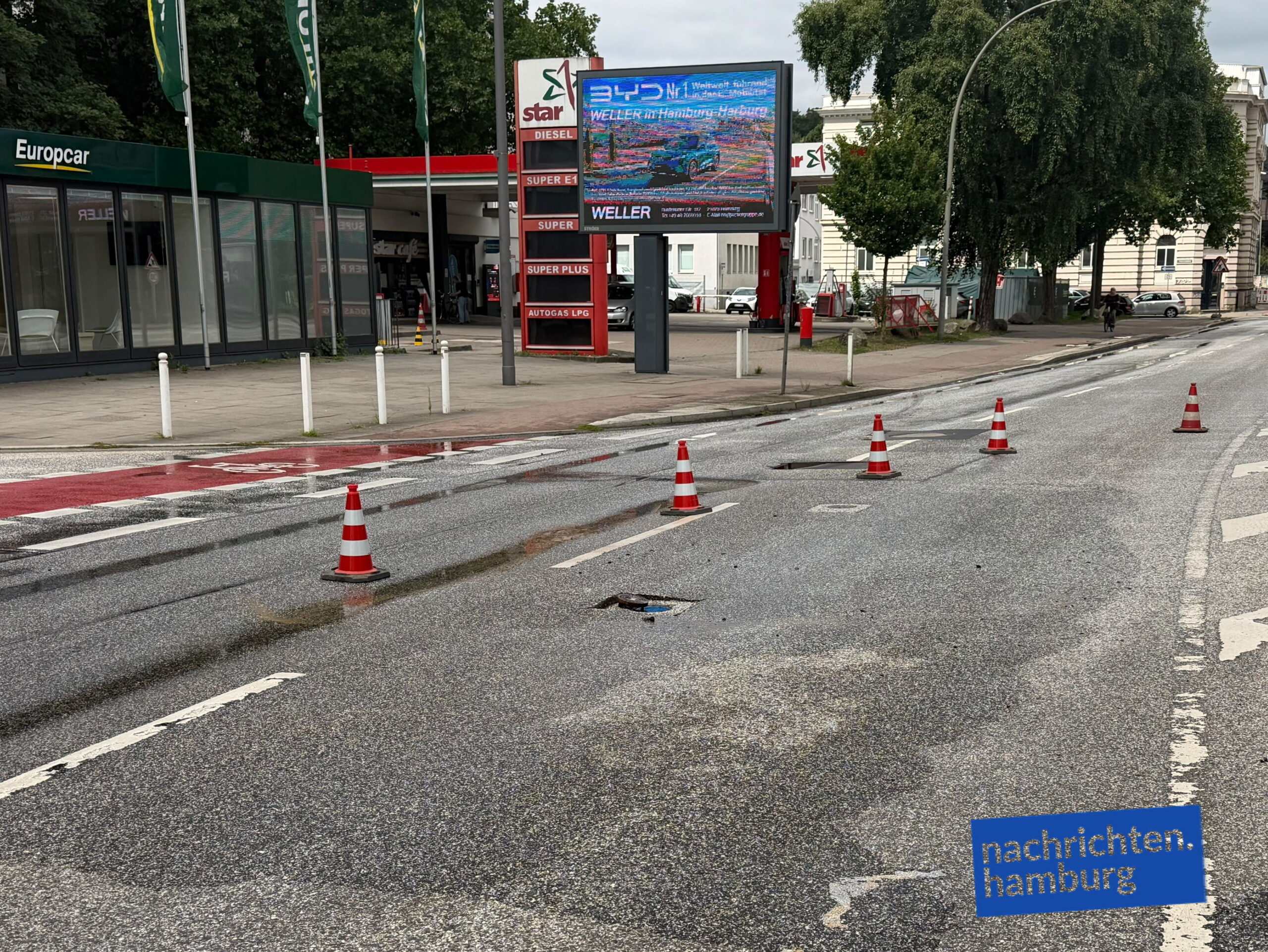 Wasserrohrbruch Buxtehuder Straße