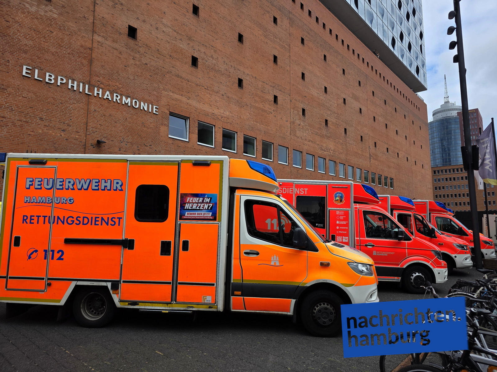 Massenanfall Verletzter bei Dreharbeiten in der Elbphilharmonie