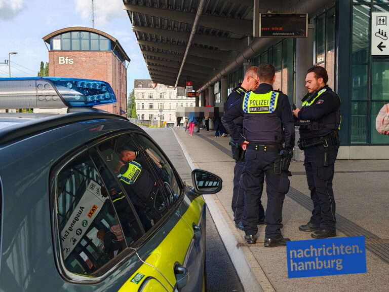 Polizei am Bussteig