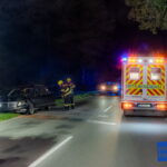 Feuerwehr und Rettungsdienst bei der Unfallstelle