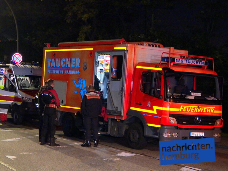 Taucher an der Einsatzstelle