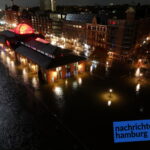 Sturmflut am Fischmarkt Luftbild